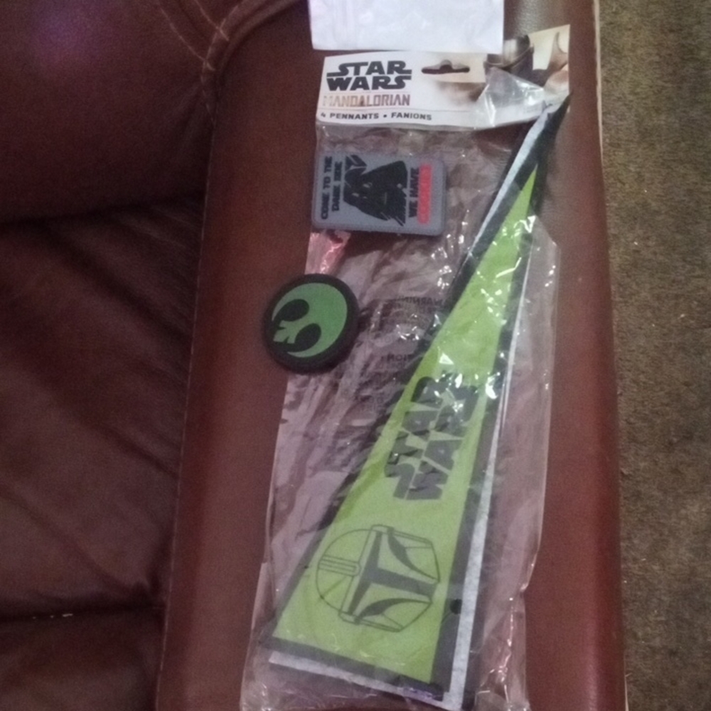 Star Wars Mandalorian Green and Black Pennant Collection